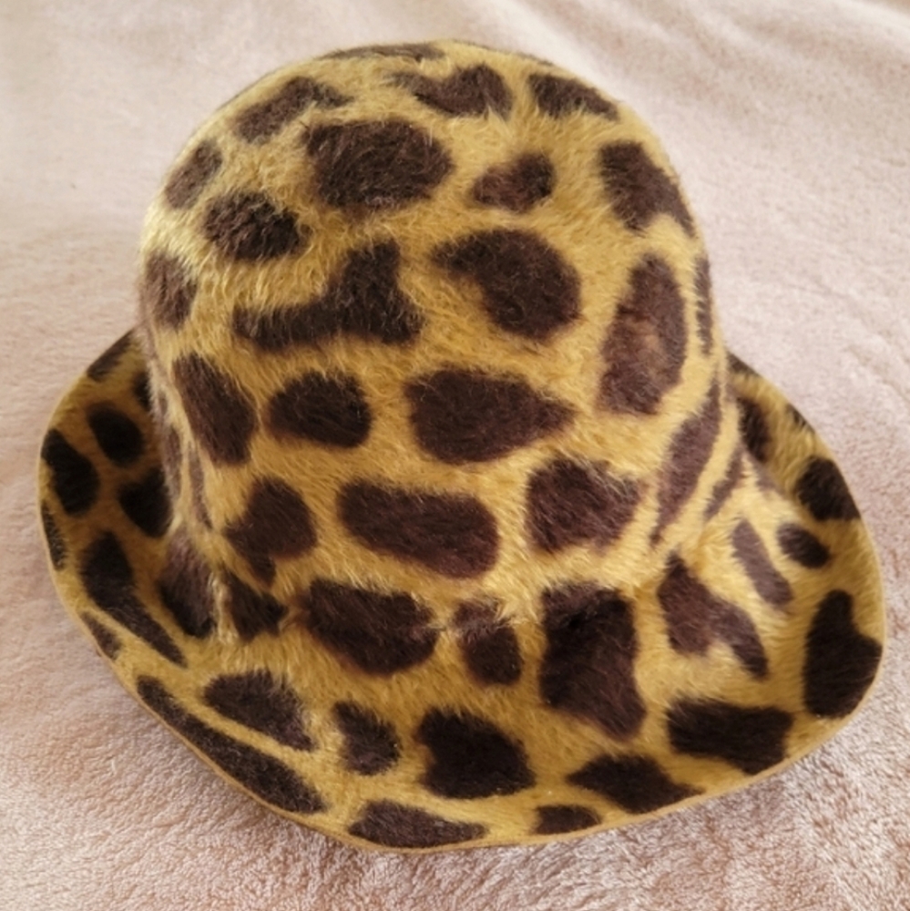 Vintage 1950's Beaver Felt Giraffe Print Hat by Georgette - Picture 14 of 14